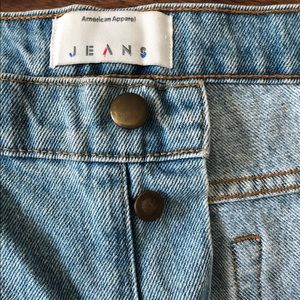 American Apparel Jean Shorts Mid Rise